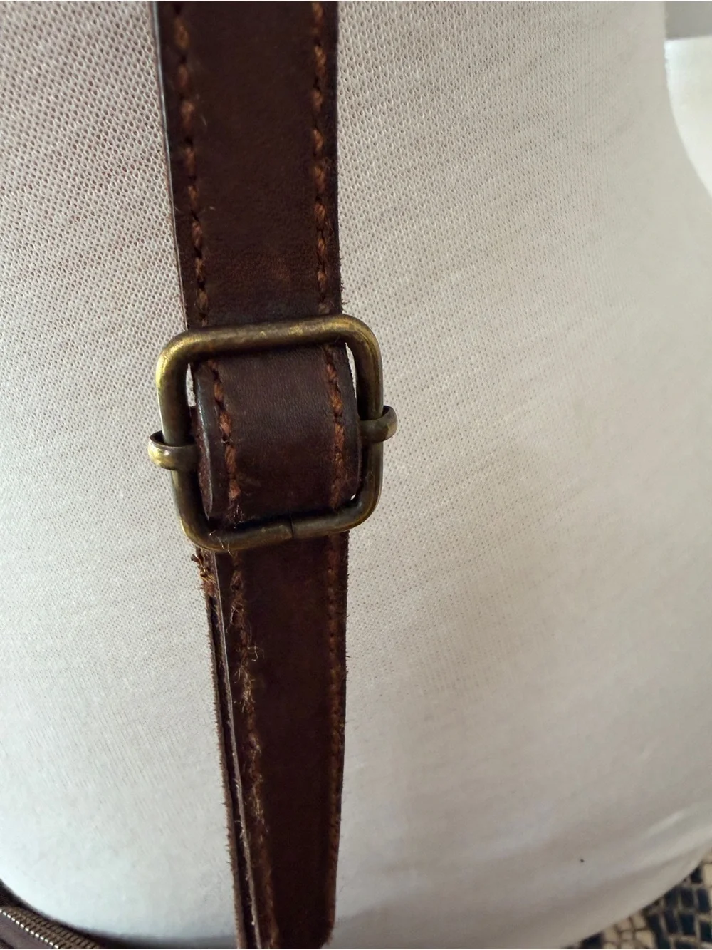 Pikolinos Faura Woven Basket Weave Leather Crossbody Bag Brown